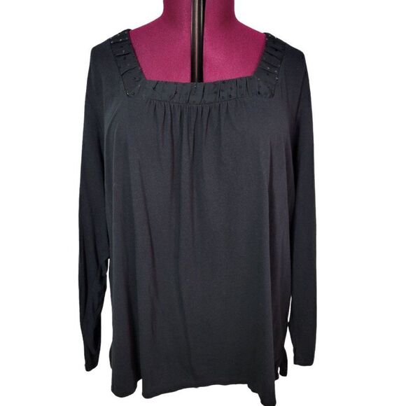 Just My Size Long Sleeve Square Neck Shirt (Size 5X) - Picture 1 of 7
